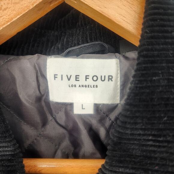 Five Four O’Leary Black Utility Jacket Corduroy Collar NWT Large - Picture 4 of 13